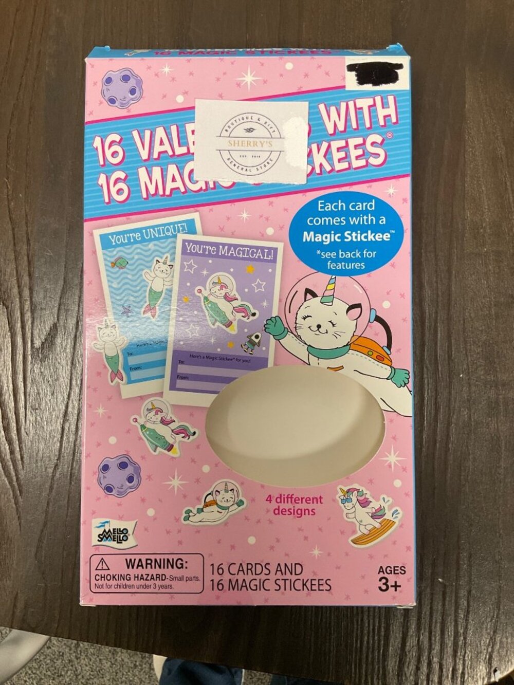 16 Valentine Cards With 16 Magic Stickees Set (Box not included to save on shipp